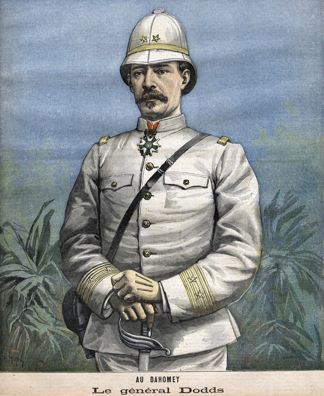 Francuski generał Alfred Amédée Dodds (1842-1922) w Beninie (Dahomej) w 1892 autorstwa Unknown artist