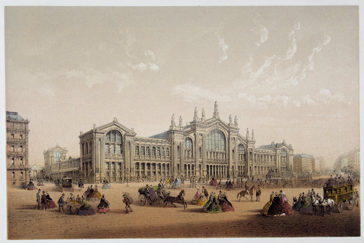 Gare du Nord - lit. 19 wiek. autorstwa Unknown artist