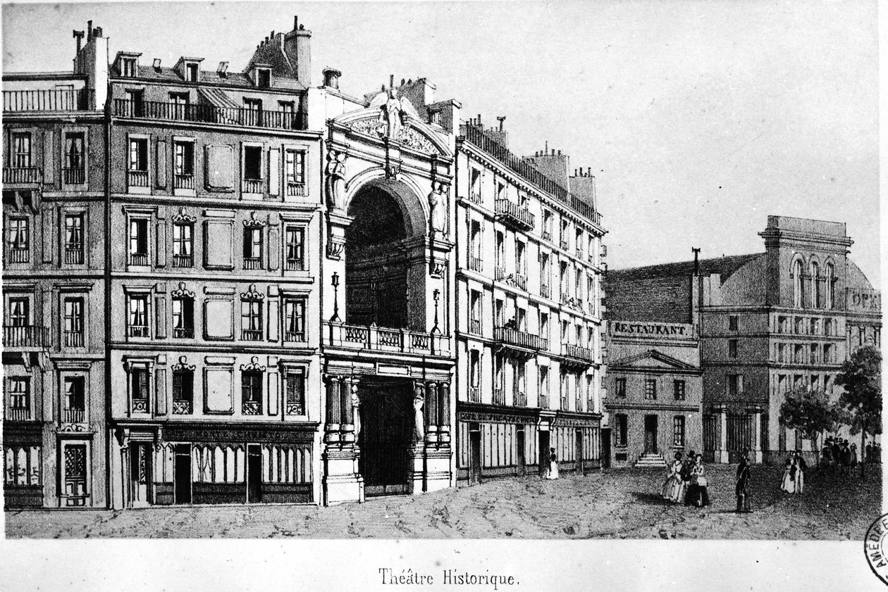 Teatr Historyczny w XIX wieku - rycina, Carnavalet.¿ autorstwa Unknown artist