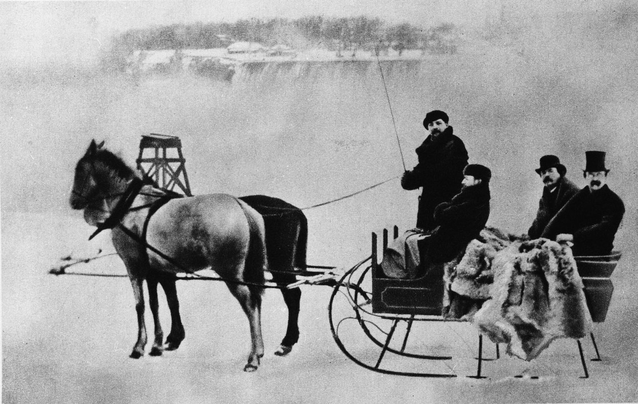 Włoski kompozytor Giuseppe Verdi (1813-1901) w Petersburgu w Rosji (siedzi z przodu po lewej). 1862 ok. autorstwa Unknown artist