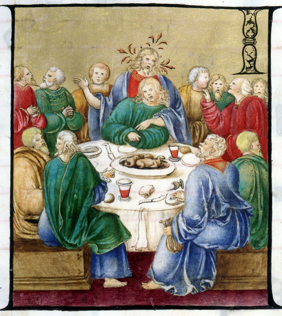 Ostatnia Wieczerza - po chórze z XVI wieku. Kościół Koronowanej Dziewicy z Lodi. autorstwa Unknown artist