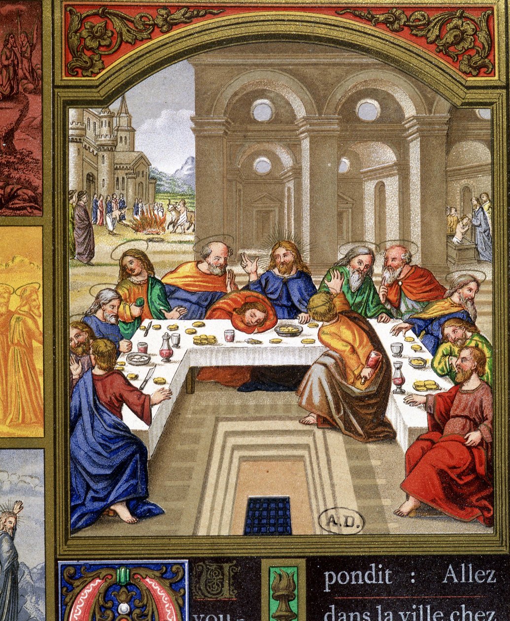 Ostatnia Wieczerza - kopia włoskiego doc. (b.d. v.1500). autorstwa Unknown artist