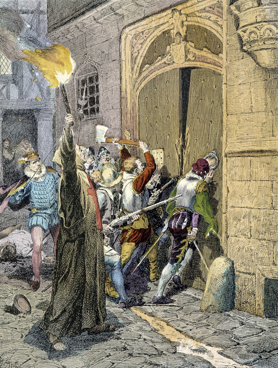 Masakra św Barthelemy (1572) autorstwa Unknown artist