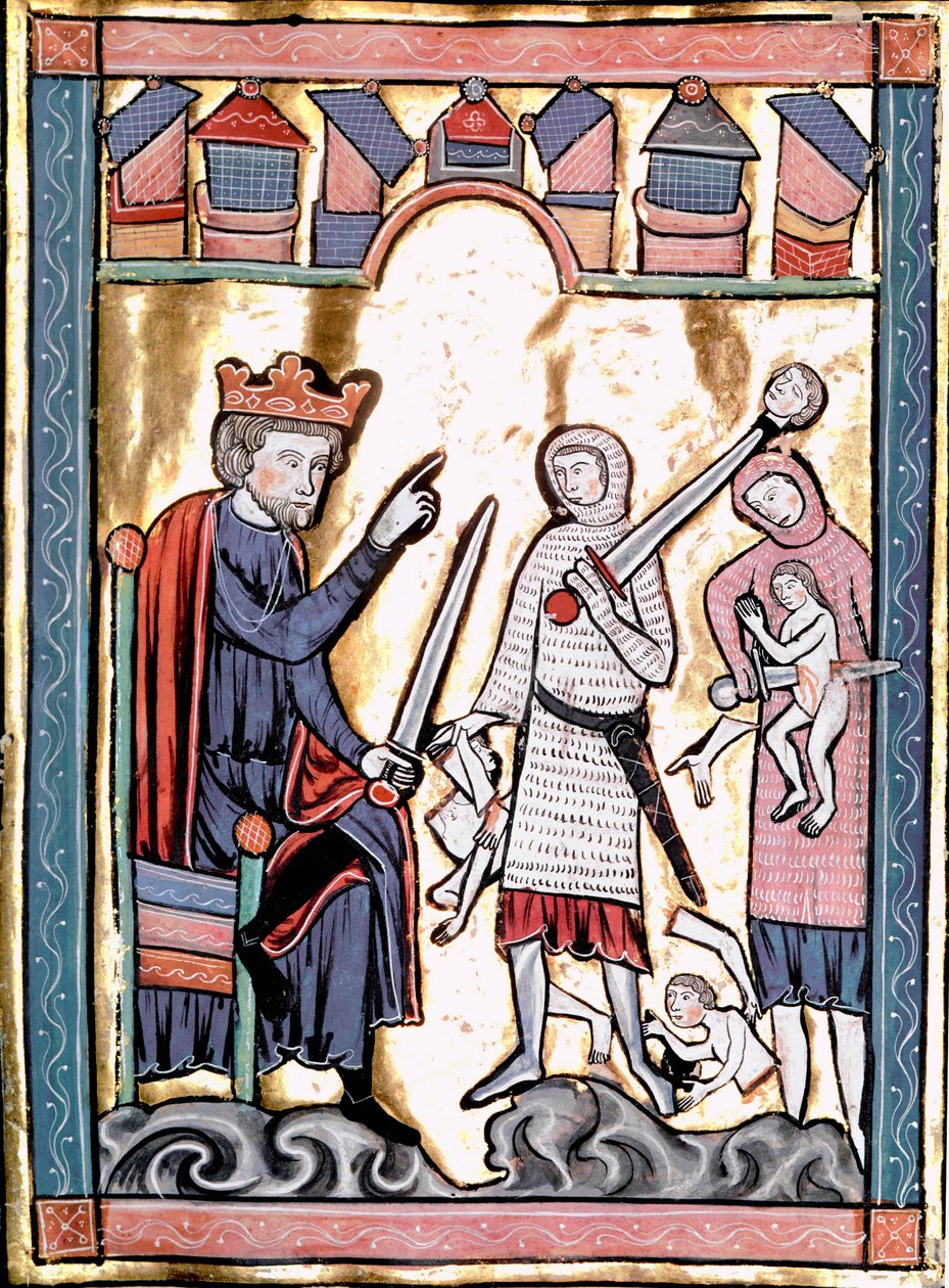 Rzeź w miniaturze niewinnych zaczerpnięta z „Liber Psalmorum Cum Calendario” lub „Psaltier à l