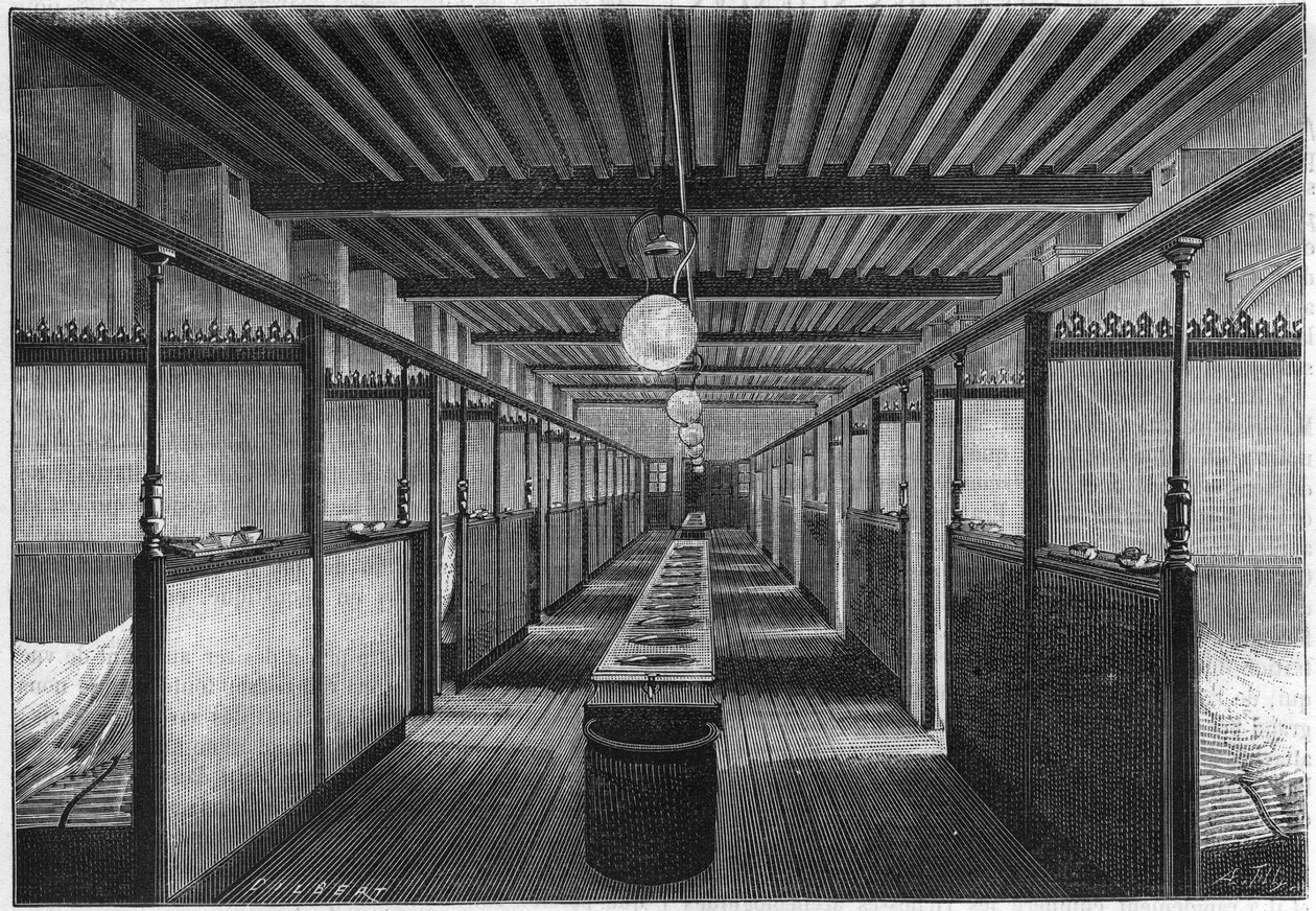 Szkoła Monge w 1884 roku w Paryżu. Akademik z umywalkami. w naturze. Przegląd nauk i ich zastosowań w sztuce i przemyśle.” autorstwa Unknown artist
