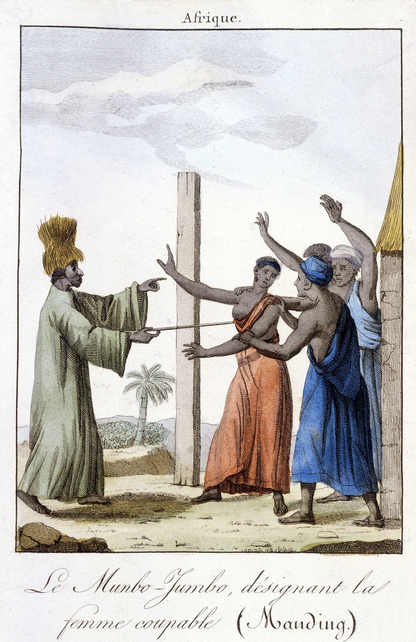 Mumbo-Jumbo, wskazujący winną kobietę (Mandingo) autorstwa Unknown artist