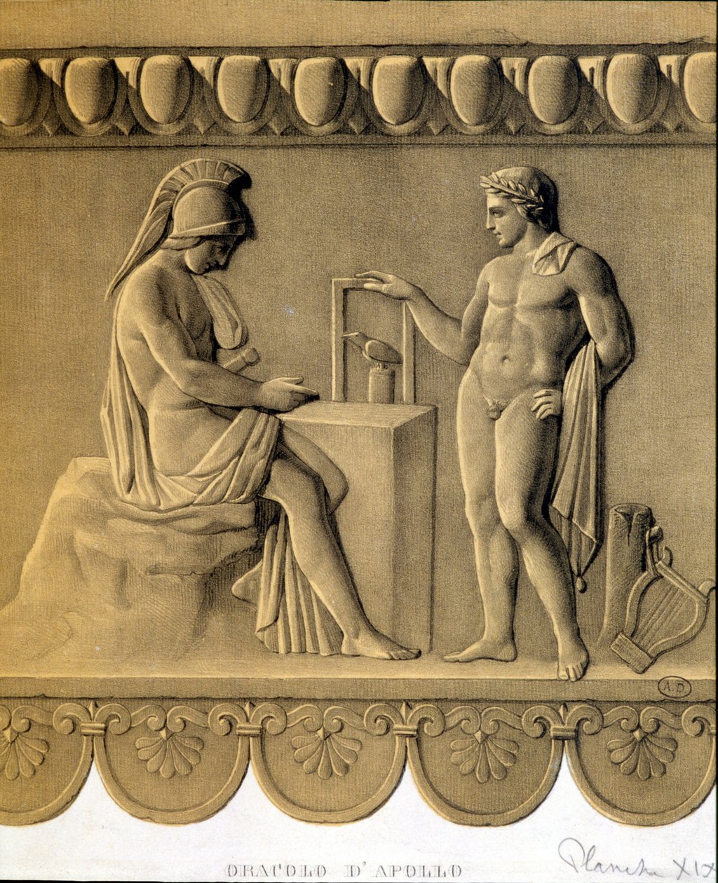 Wyrocznia Apolla - faksymile greckiej płaskorzeźby autorstwa Unknown artist