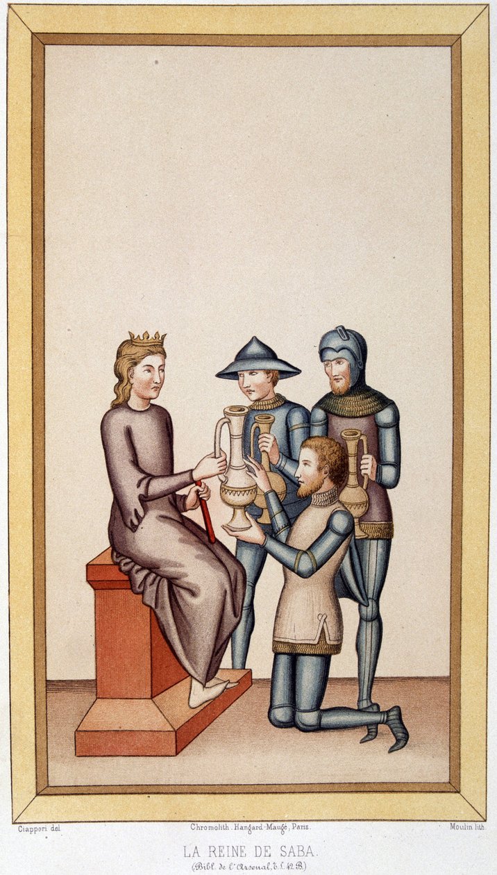 Królowa Saby - w „Sztuce wystawienniczej, historii kostiumów i mebli”” autorstwa Unknown artist