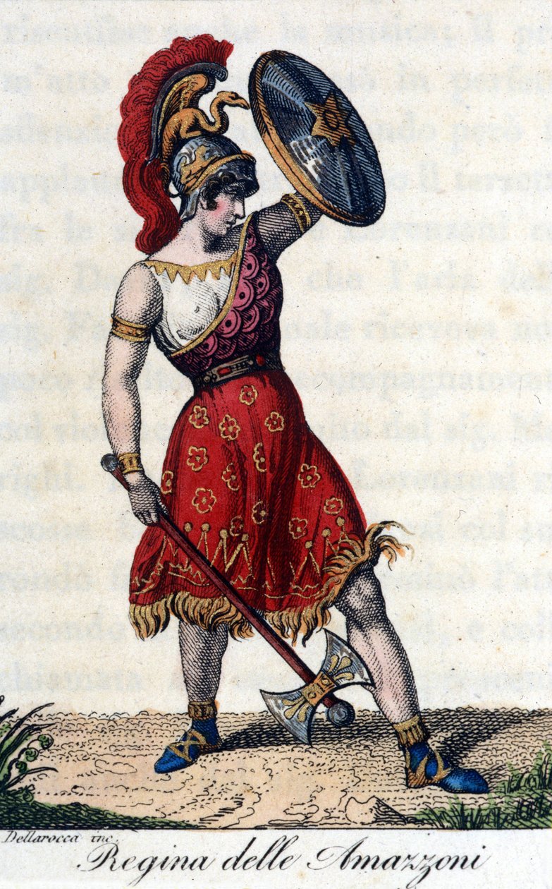 Królowa Amazonek. Ilustracja broszury operowej. 19 wiek. autorstwa Unknown artist