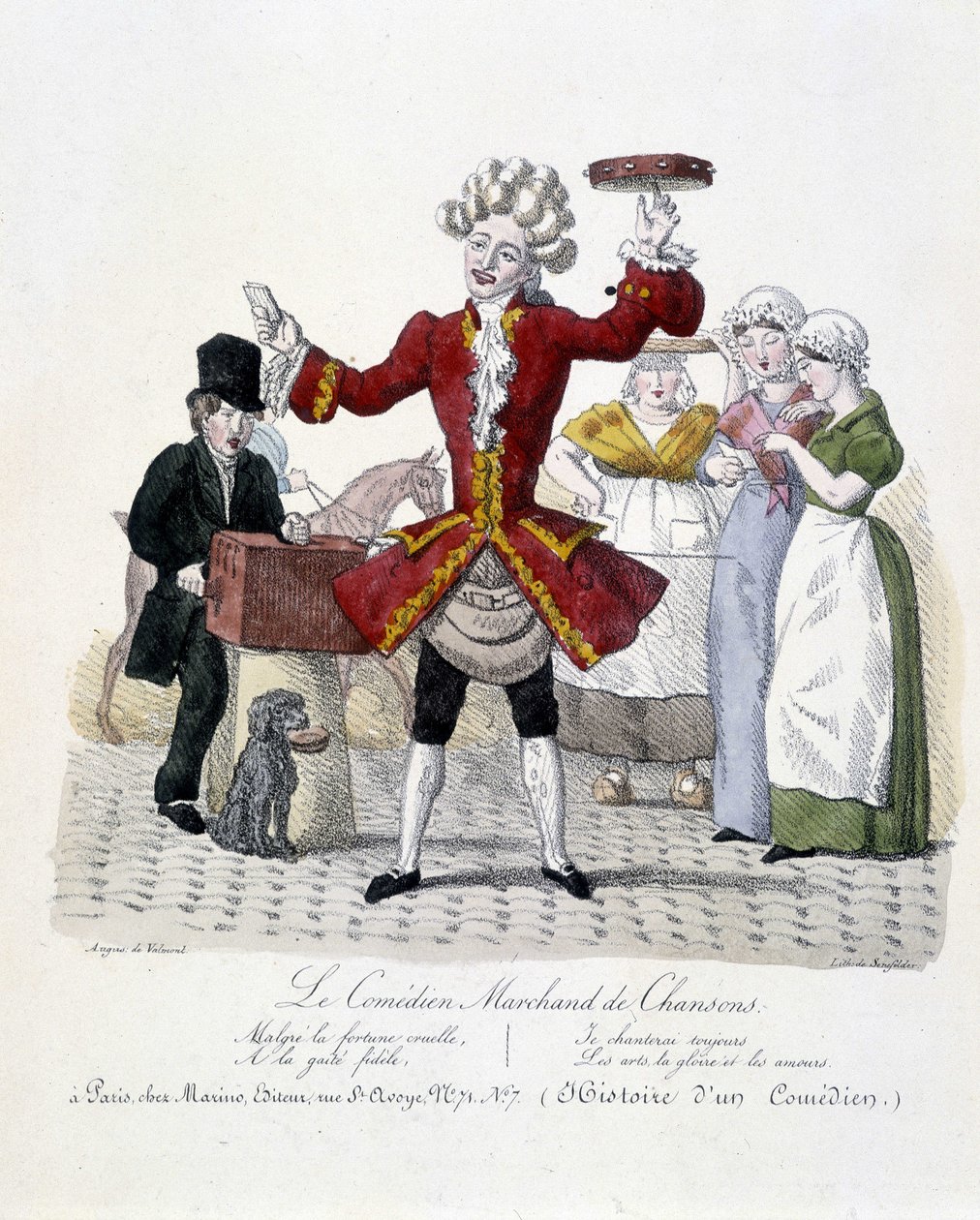 Komik, kupiec pieśni, 1820 autorstwa Unknown artist