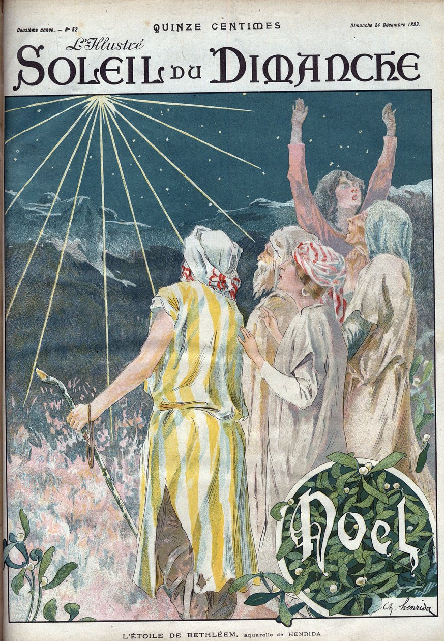 Gwiazda Betlejemska. Grawer w „Słońce w niedzielę”, 26 grudnia autorstwa Unknown artist