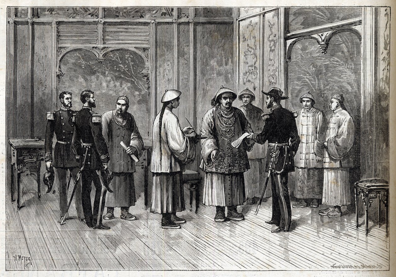Porozumienie Tientsin lub Konwencja Li-Fournier - Porozumienie Tientsin - Konwencja Li-Fournier (Li Fournier) - 11 maja autorstwa Unknown artist