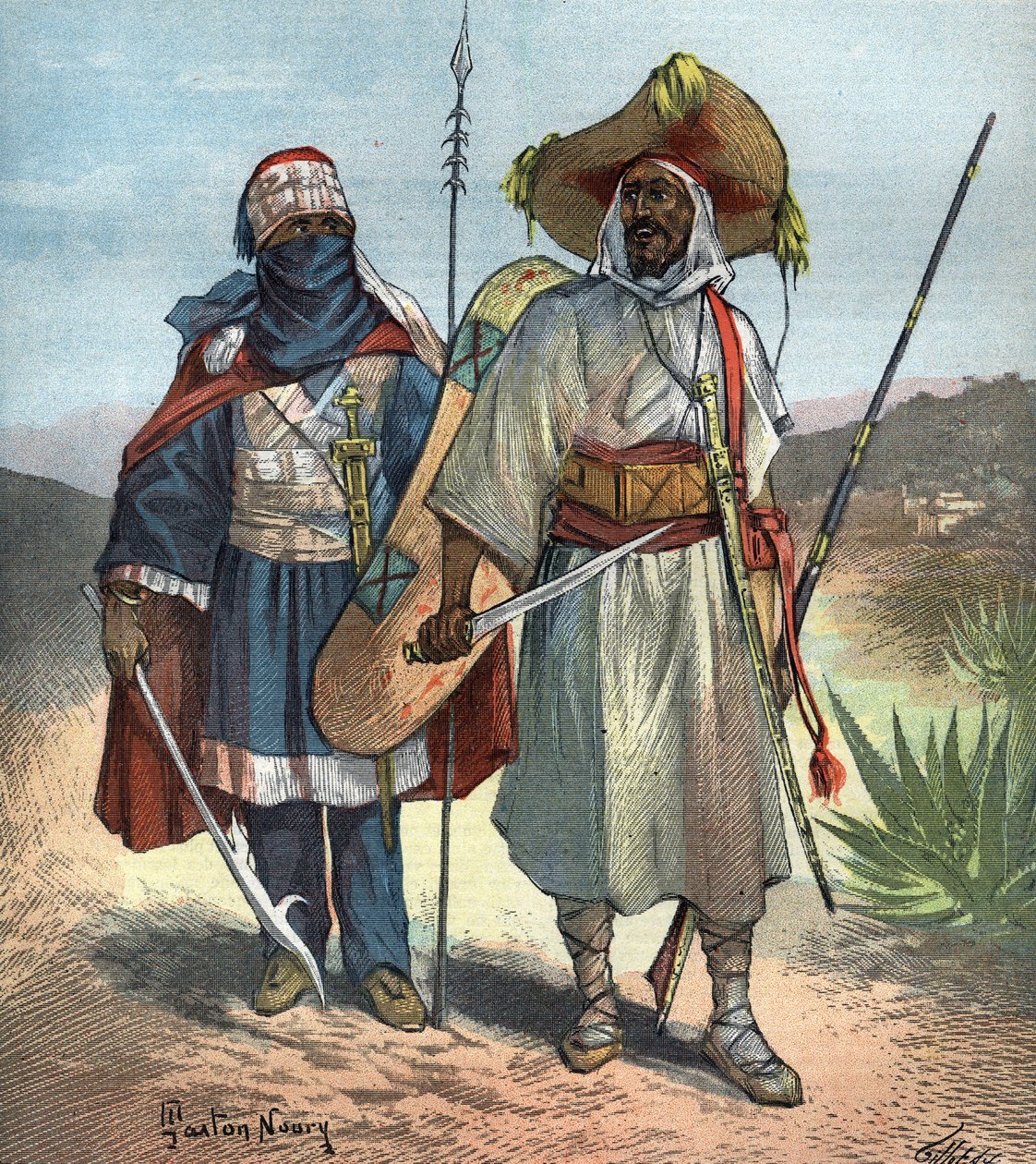 Tuareg w 1892 roku. autorstwa Unknown artist