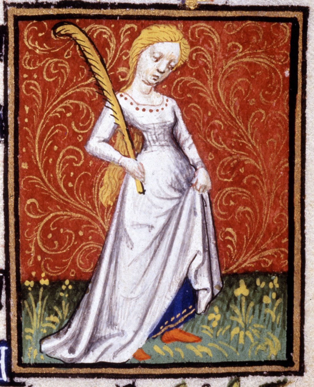 Dziewica. Miniatura horoskopu. Rękopis z XV wieku. Biblia Trivulziana, Mediolan. autorstwa Unknown artist