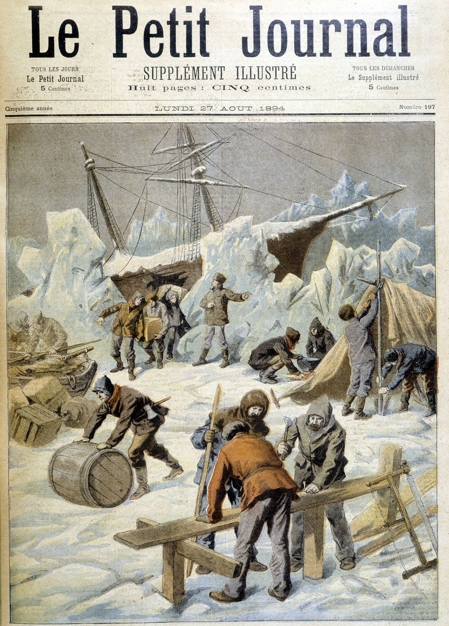 Wyprawa polarna Wellman: Obóz na lodzie, „The Petity Journal”, 27.08.1894 autorstwa Unknown artist