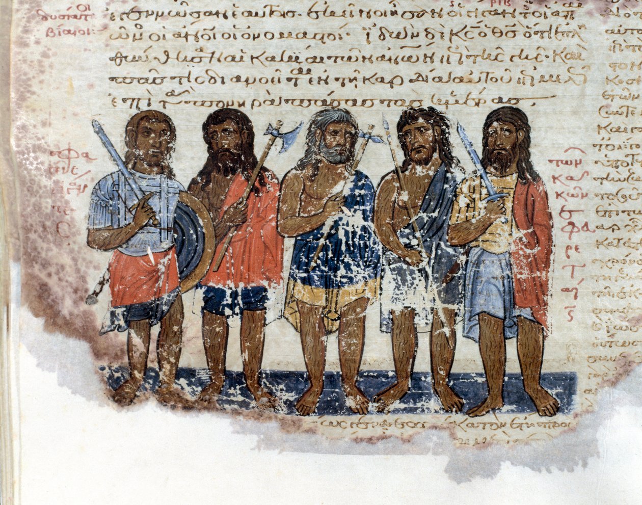 Armia Geantów (Refaim lub Nefilim) pokonana przez armię Króla Dawida Miniatury zaczerpniętą z „Codex de l