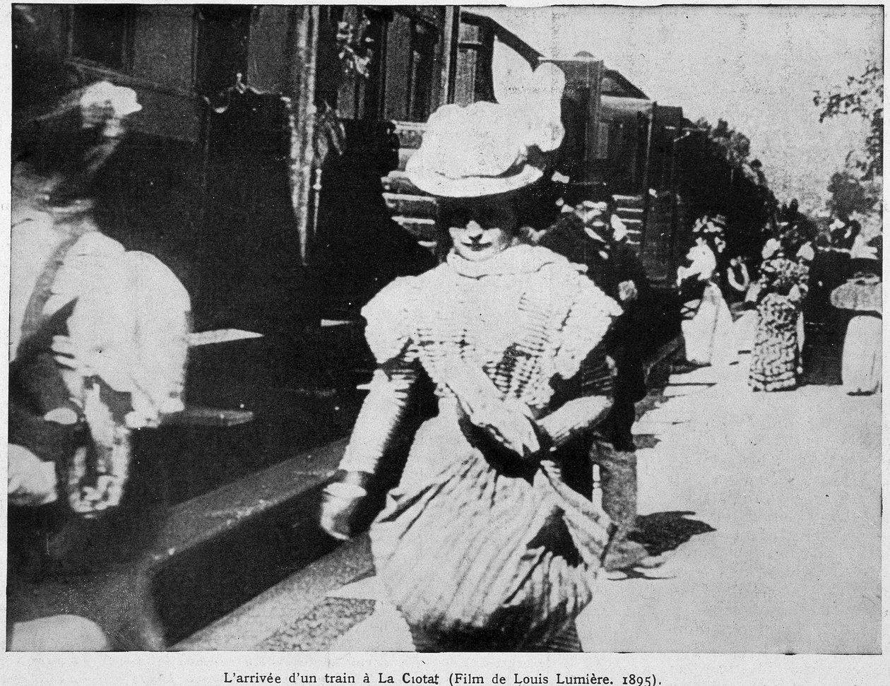Przyjazd pociągu na stację La Ciotat (pierwszy film publiczny Louisa Lumière (jednego z braci Lumiere) autorstwa Unknown artist
