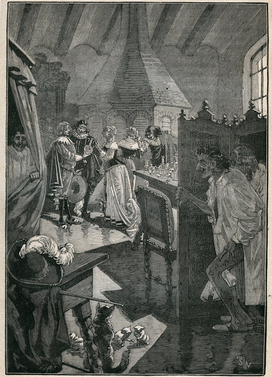 Sztuka szkła: szklarze. Grawer z 1885 roku w „Les arts et metiers illustres” Adolphe BITARD. autorstwa Unknown artist