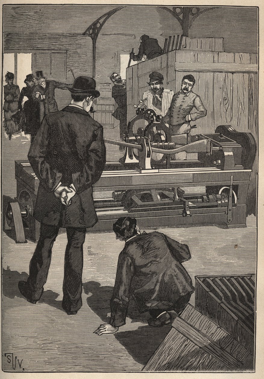 Sztuka zwiedzania: Wieża Blancharda. Grawer z 1885 roku w „Les arts et metiers illustres” Adolphe BITARD. autorstwa Unknown artist