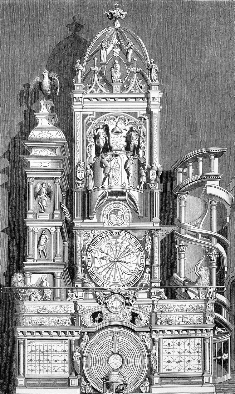 Zegar astrologiczny Strasburga wykonany w 1573 roku przez Konrada Dasypodiusa - grawerowany autorstwa Unknown artist