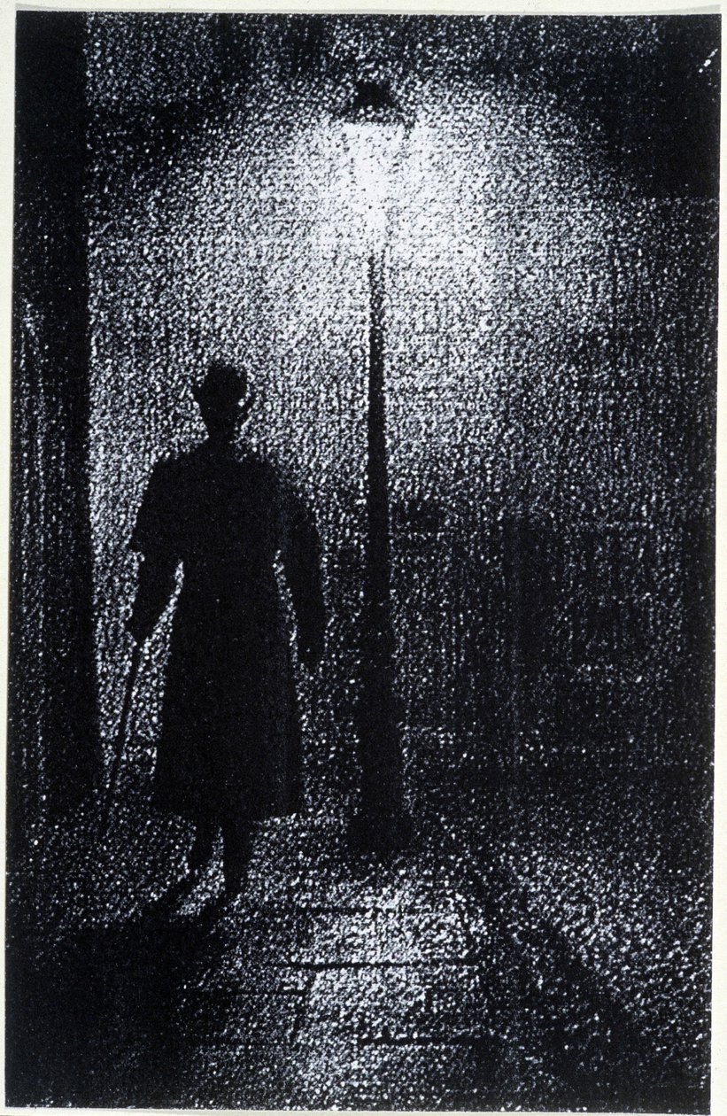 Atmosfera londyńskich ulic nocą, koniec XIX wieku autorstwa Unknown artist