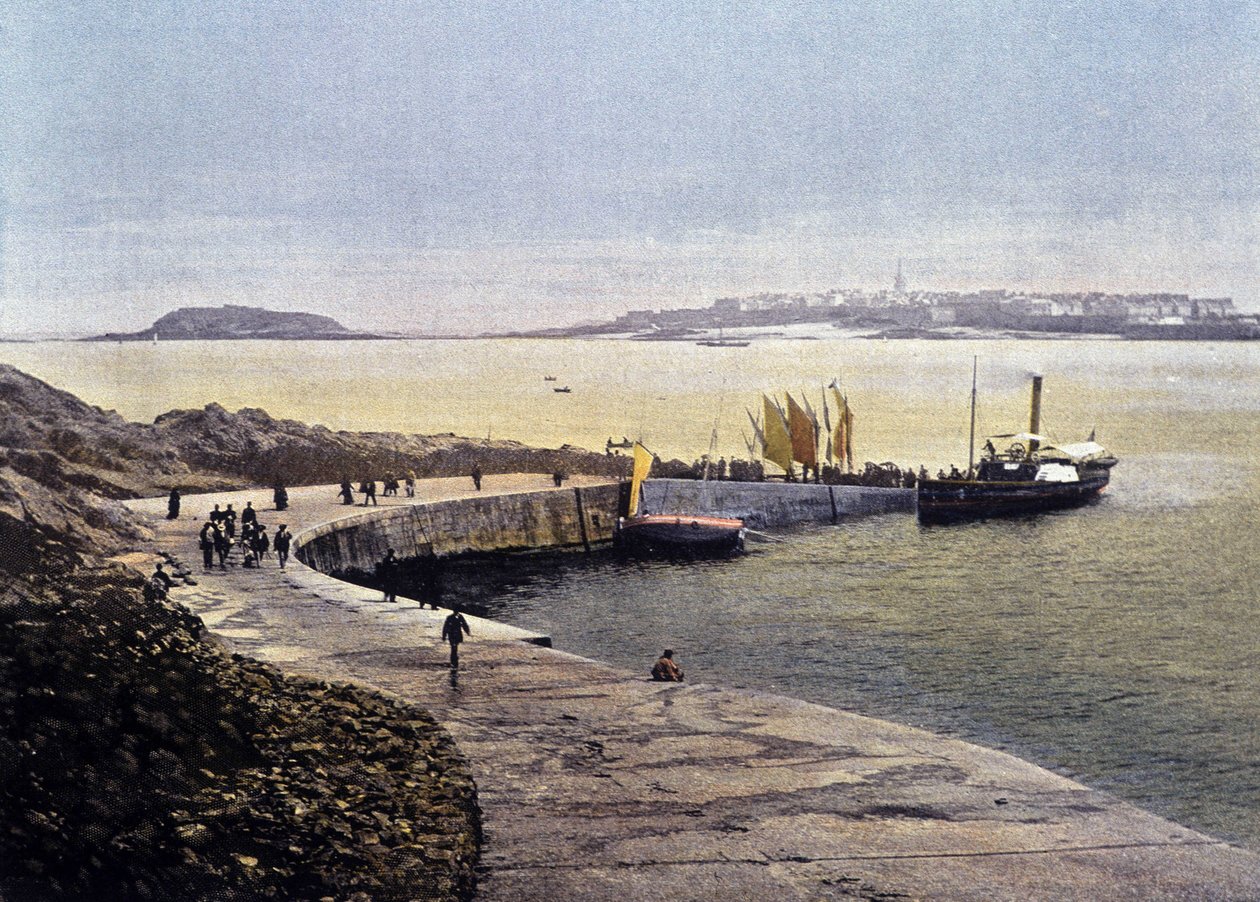 Zatoka Saint-Malo z Dinard - w „”Francji. Akwarele Wspomnienia z Podróży”, s.d. 19 wiek autorstwa Unknown artist