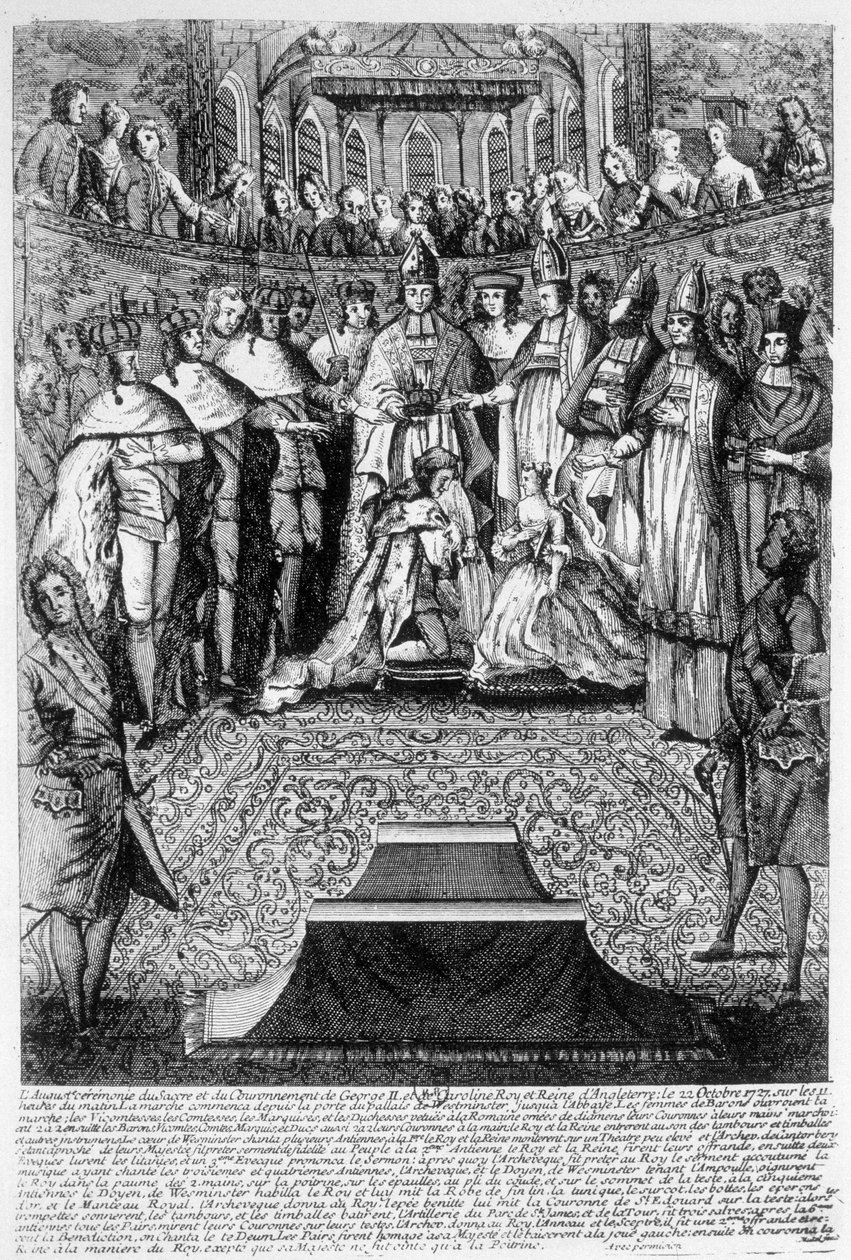 Koronacja Jerzego II (1683-1760) na króla Wielkiej Brytanii i Irlandii, 2 października autorstwa Unknown artist