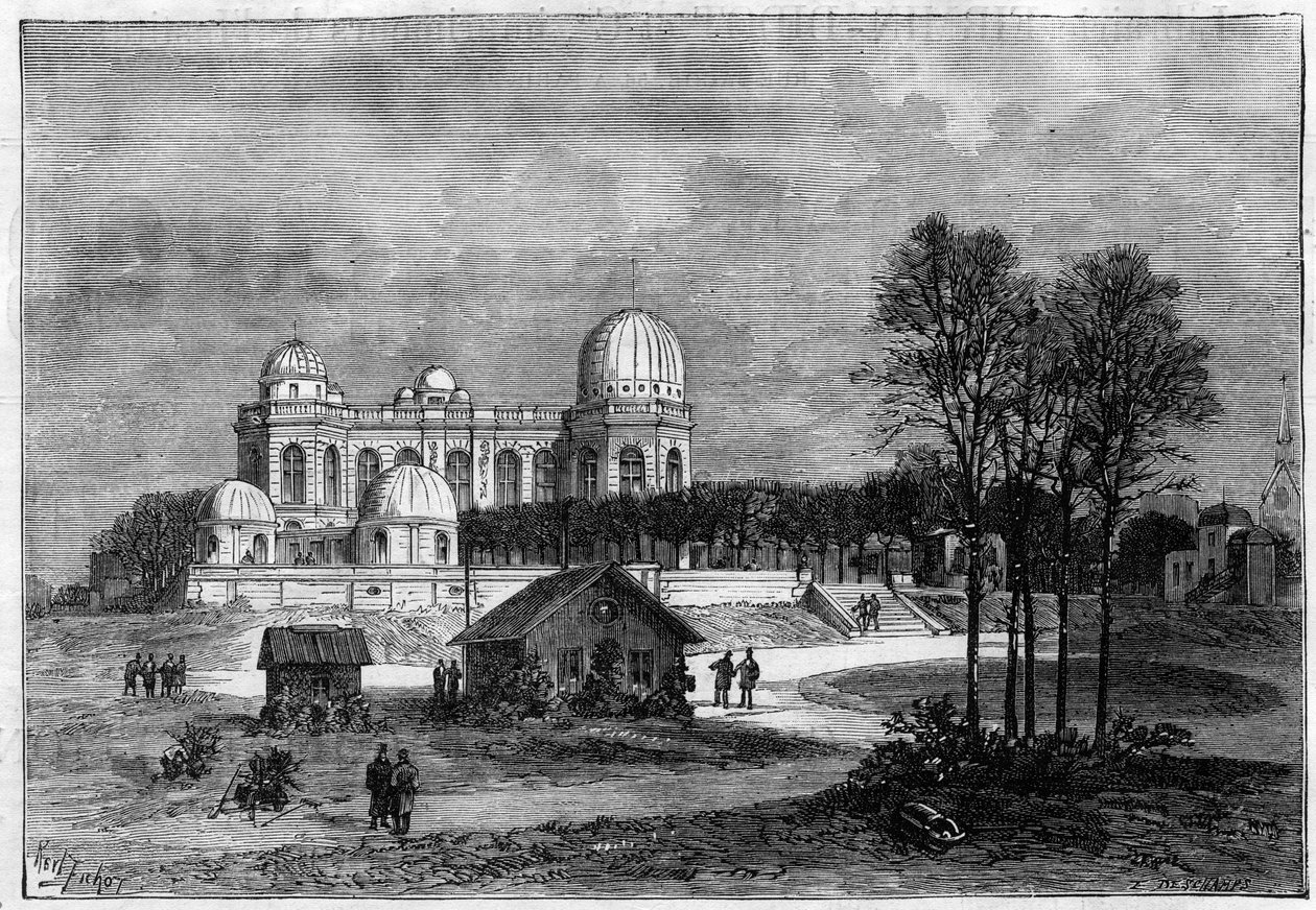 Rozbudowa Obserwatorium Paryskiego w 1883 r. autorstwa Unknown artist