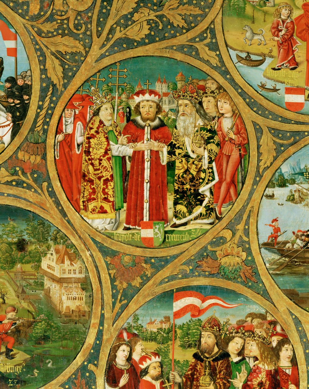 Drzewo genealogiczne margrabiów i książąt Babenberg, pierwszych władców "Ostarrichi" autorstwa Unknown Artist