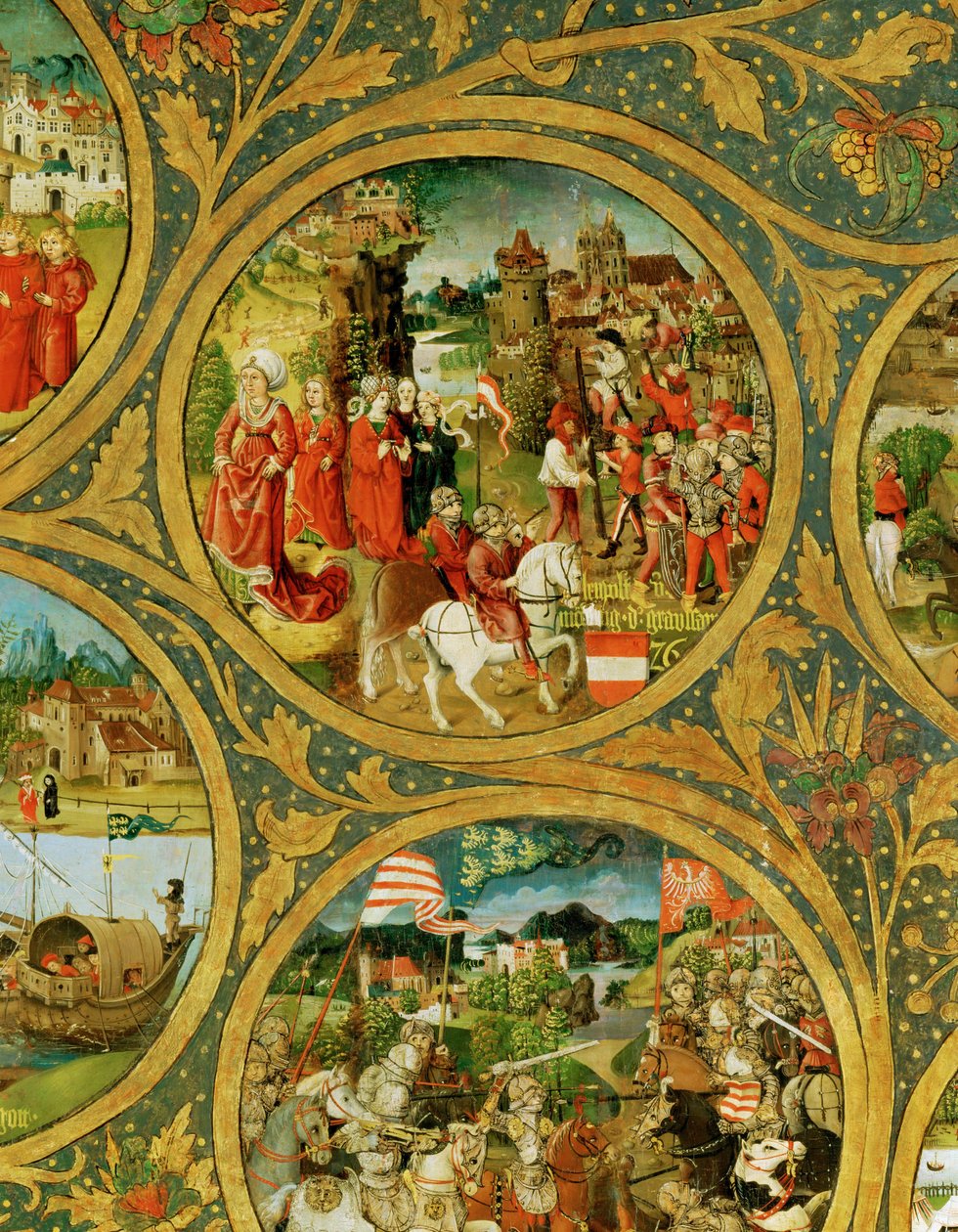 Drzewo genealogiczne margrabiów i książąt Babenberg, pierwszych władców "Ostarrichi" autorstwa Unknown Artist