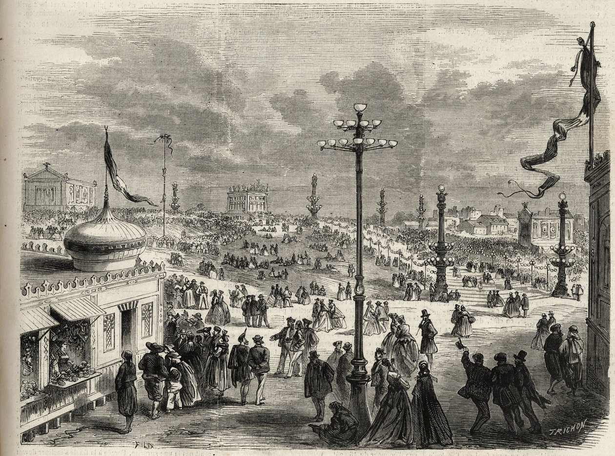 Święto 15 sierpnia 1867 na Trocadero w Paryżu - Znakomity wszechświat 1867 autorstwa Unknown artist