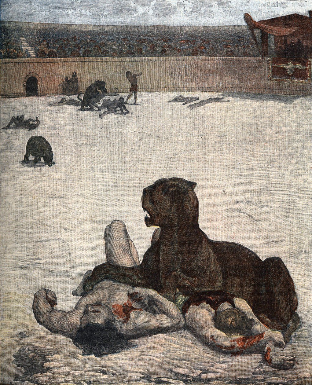 Pierwsi chrześcijanie zamęczeni przez Rzymian w 1-2 wieku. autorstwa Unknown artist