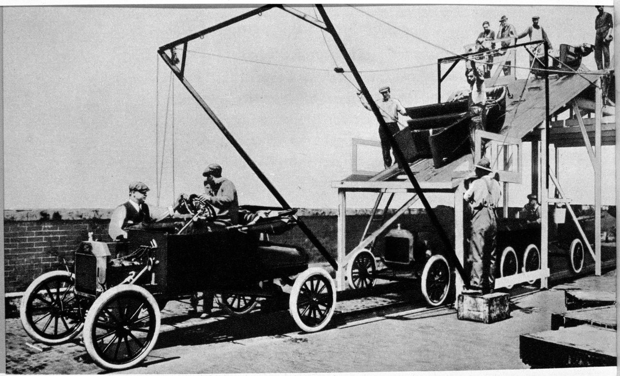 Pierwsze linie produkcyjne Ford Motor Company, koniec XIX wieku autorstwa Unknown artist