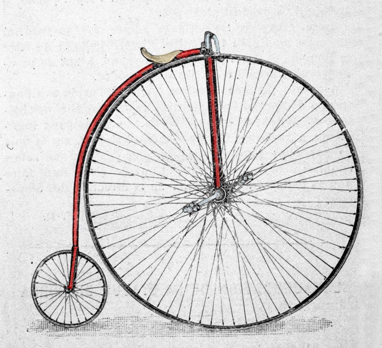 Wielki rower lub grand bi (grand-bi) został wynaleziony w latach 1865-1870. autorstwa Unknown artist