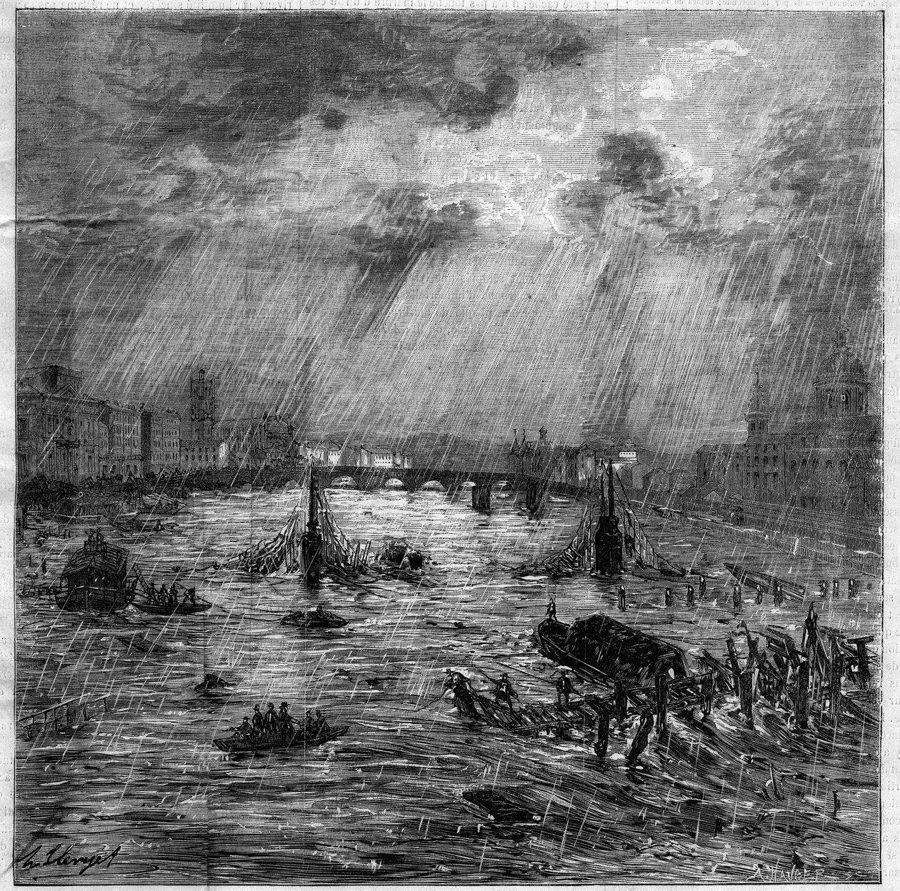 Wielka powódź Tuluzy 23 czerwca autorstwa Unknown artist