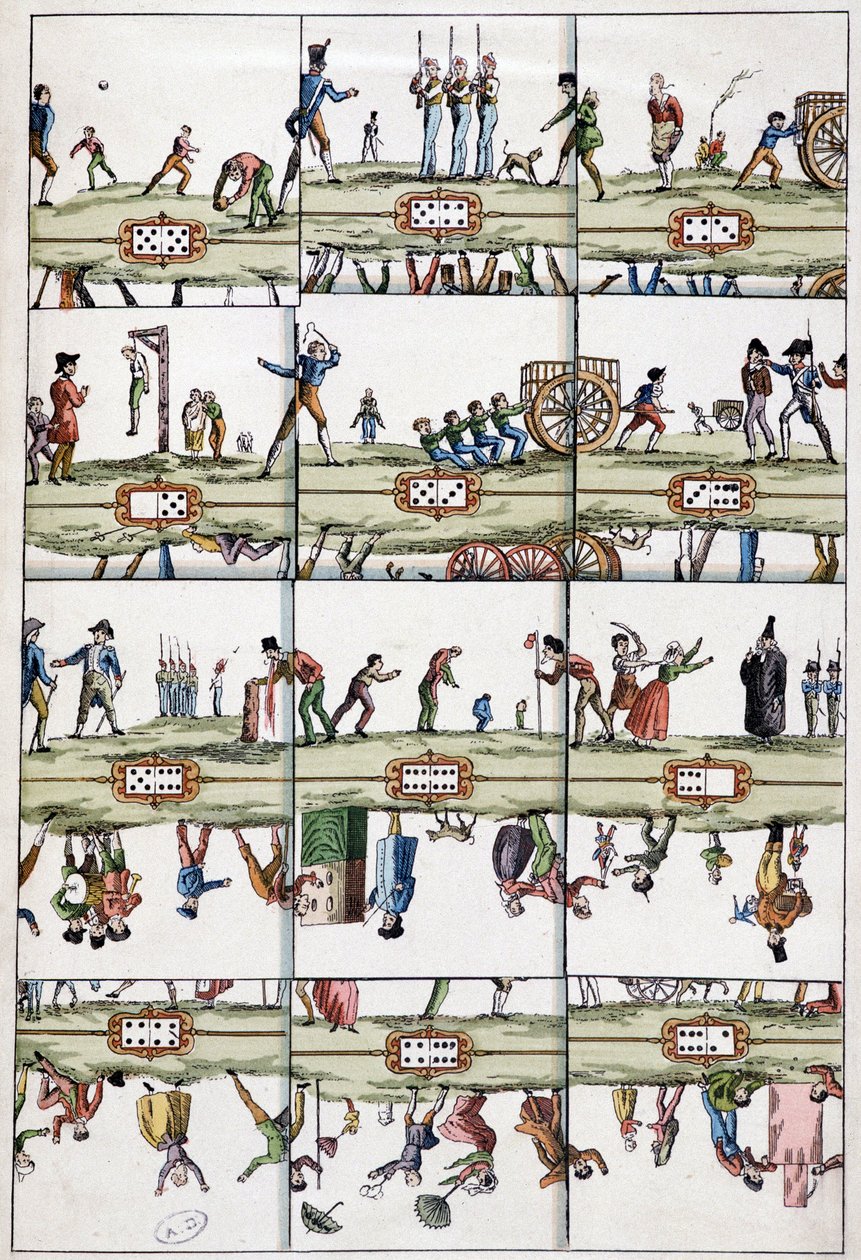 Ilustrowana mapa domina - Arts Déco, b.d. autorstwa Unknown artist