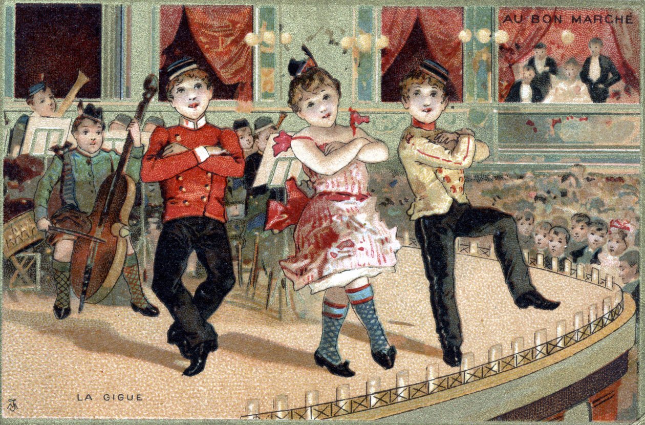 Drżenie: taniec ludowy. Chromo z końca XIX wieku. autorstwa Unknown artist