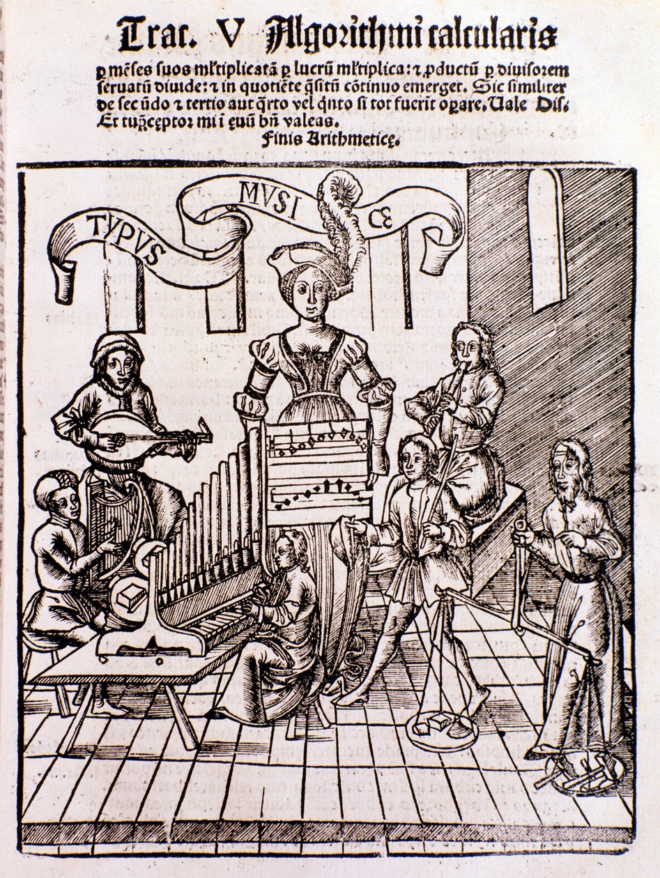 Sztuki wyzwolone: muzyka (grafika) autorstwa Unknown artist