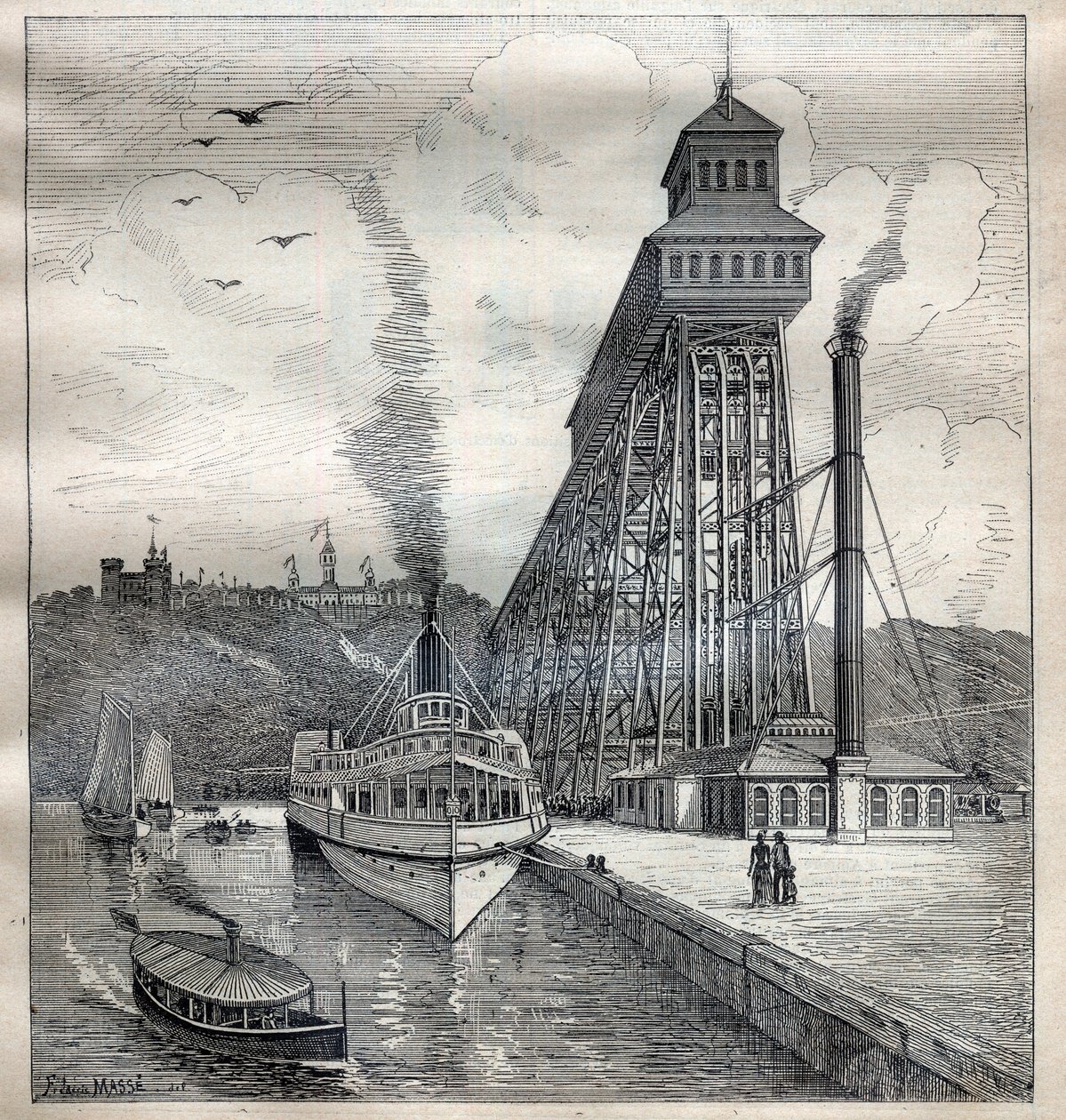 Windy Weehawken w Stanach Zjednoczonych - Grawerowanie w „La Science francaise”” autorstwa Unknown artist