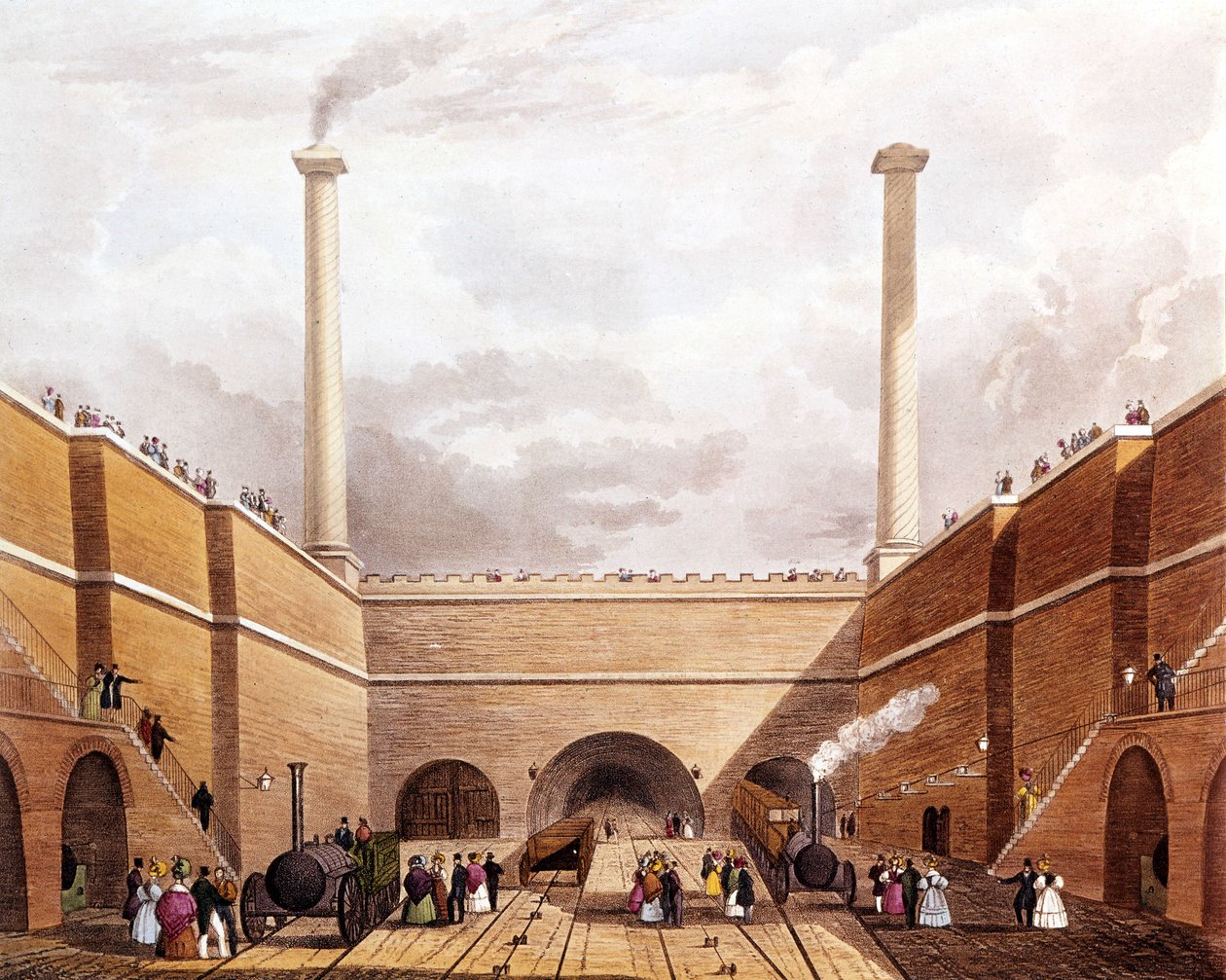 Nowa linia kolejowa między Manchesterem a Liverpoolem. Inauguracja. Liverpool i Manchester Railway autorstwa Unknown artist