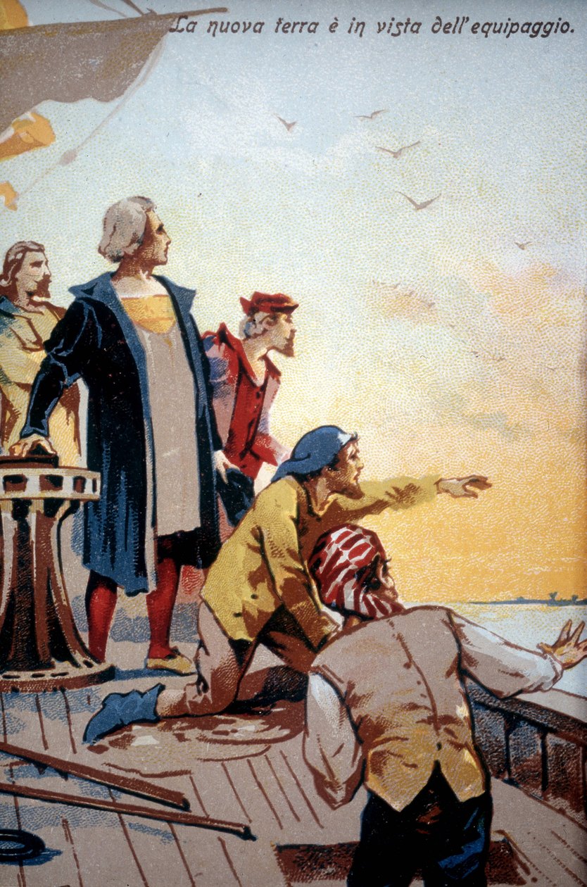 Nowy świat przed załogą Krzysztofa Kolumba (1492). autorstwa Unknown artist