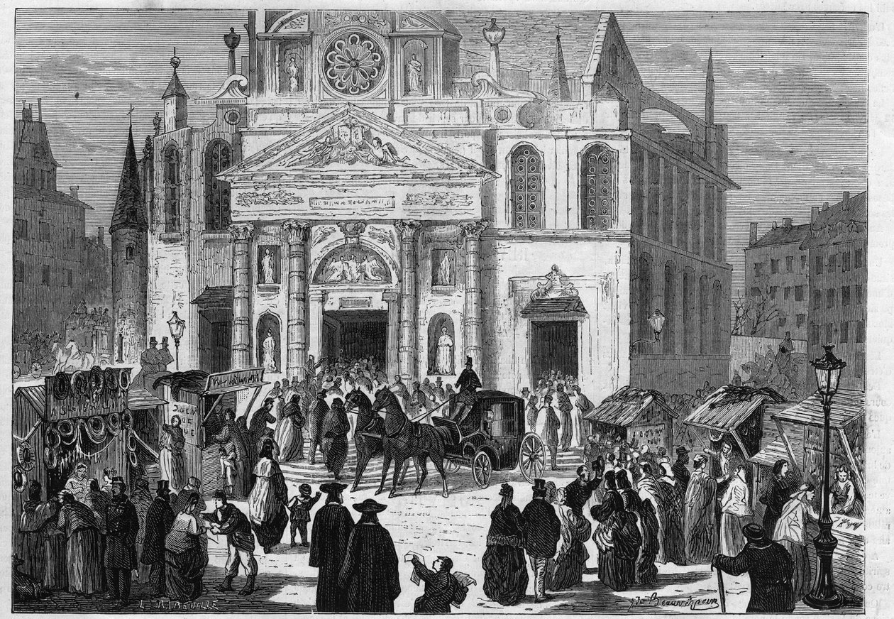 Nowenna św. Genowefy w kościele Saint Etienne du Mont (Saint-Etienne-du-Mont) w Paryżu autorstwa Unknown artist
