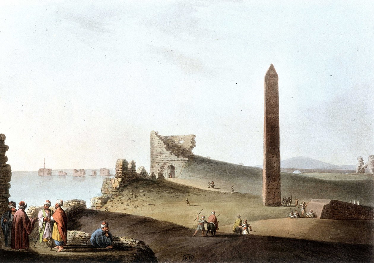 Obeliski w Aleksandrii, zwane igłami Kleopatry - w „”Widokach w Egipcie”” autorstwa Unknown artist