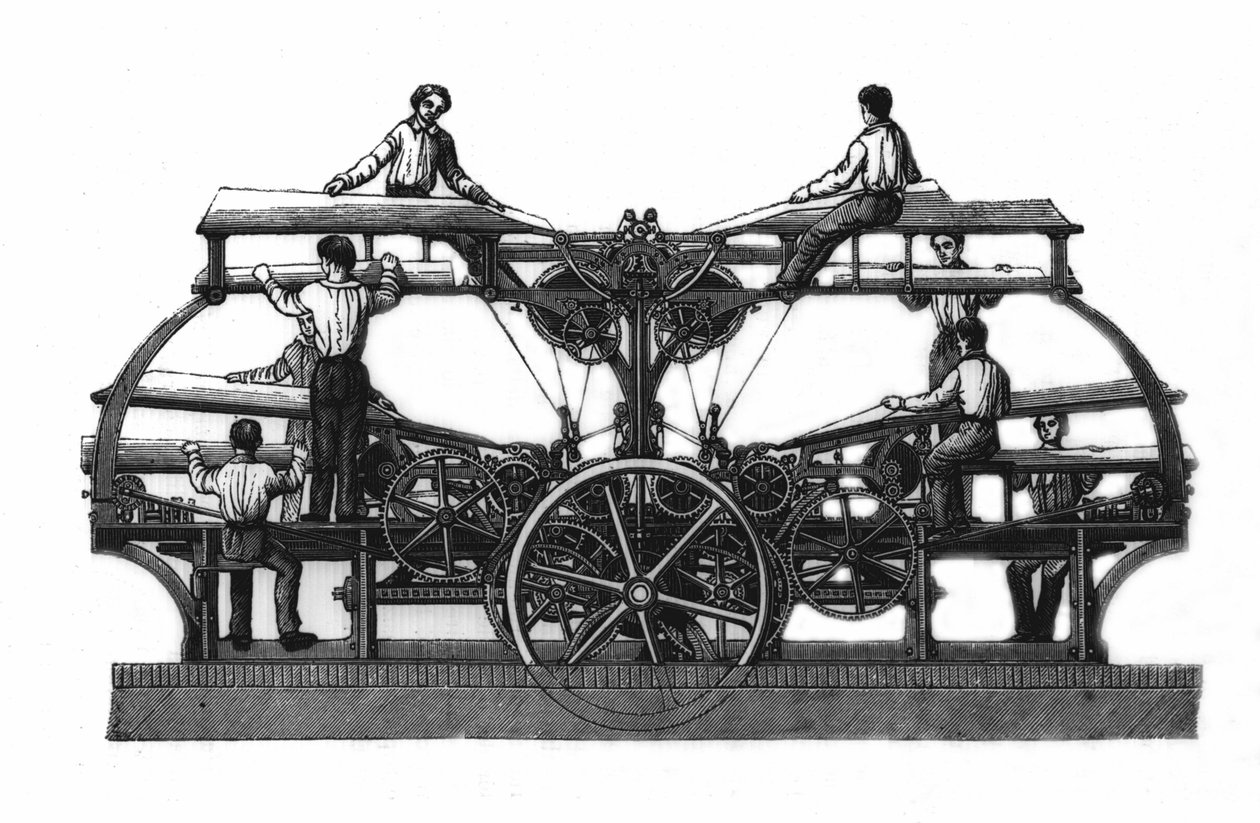 Prasa rotacyjna. autorstwa Unknown artist