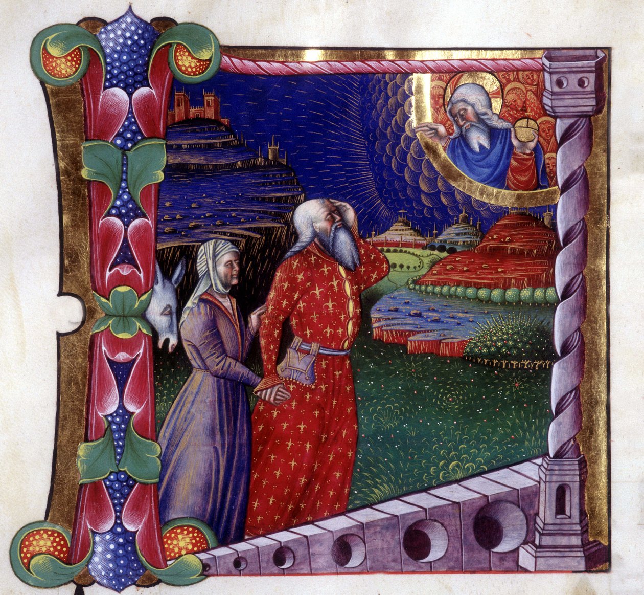 Ofiara Noego. Antyfonarz z XV wieku. Biblioteka Lodi autorstwa Unknown artist