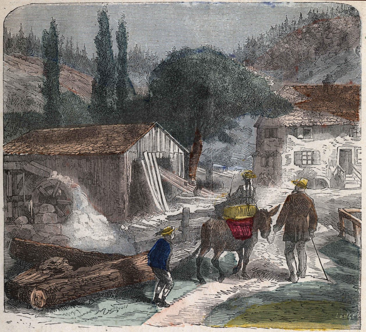 Tartak. Ilustracja z XIX wieku. Kolekcja Bianchetti. autorstwa Unknown artist