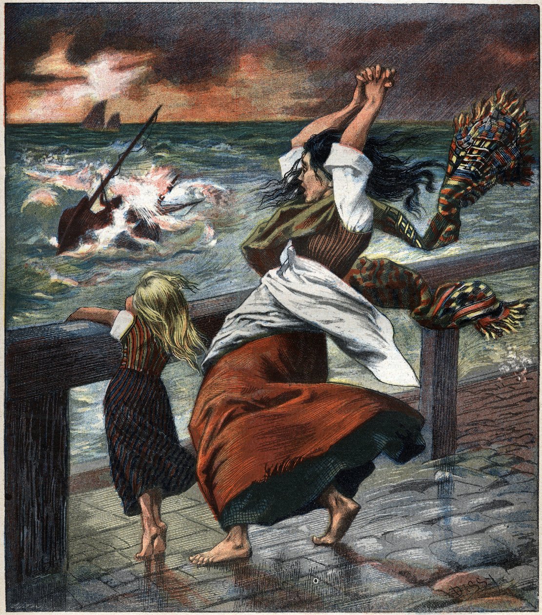 Żona grzesznika. 1892 grawerowanie. autorstwa Unknown artist