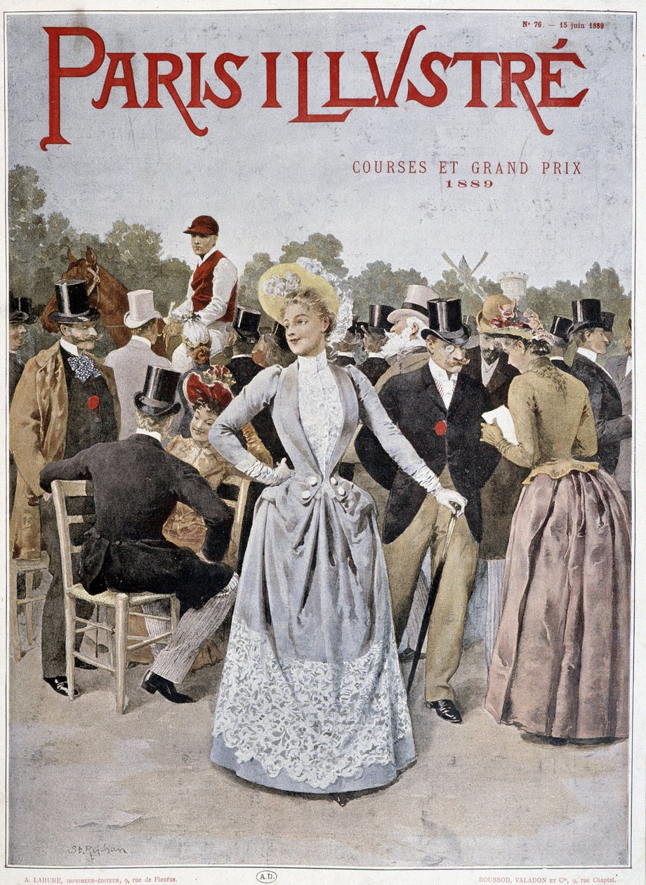 Widzowie na wyścigach – w „Paris Illustré”” autorstwa Unknown artist