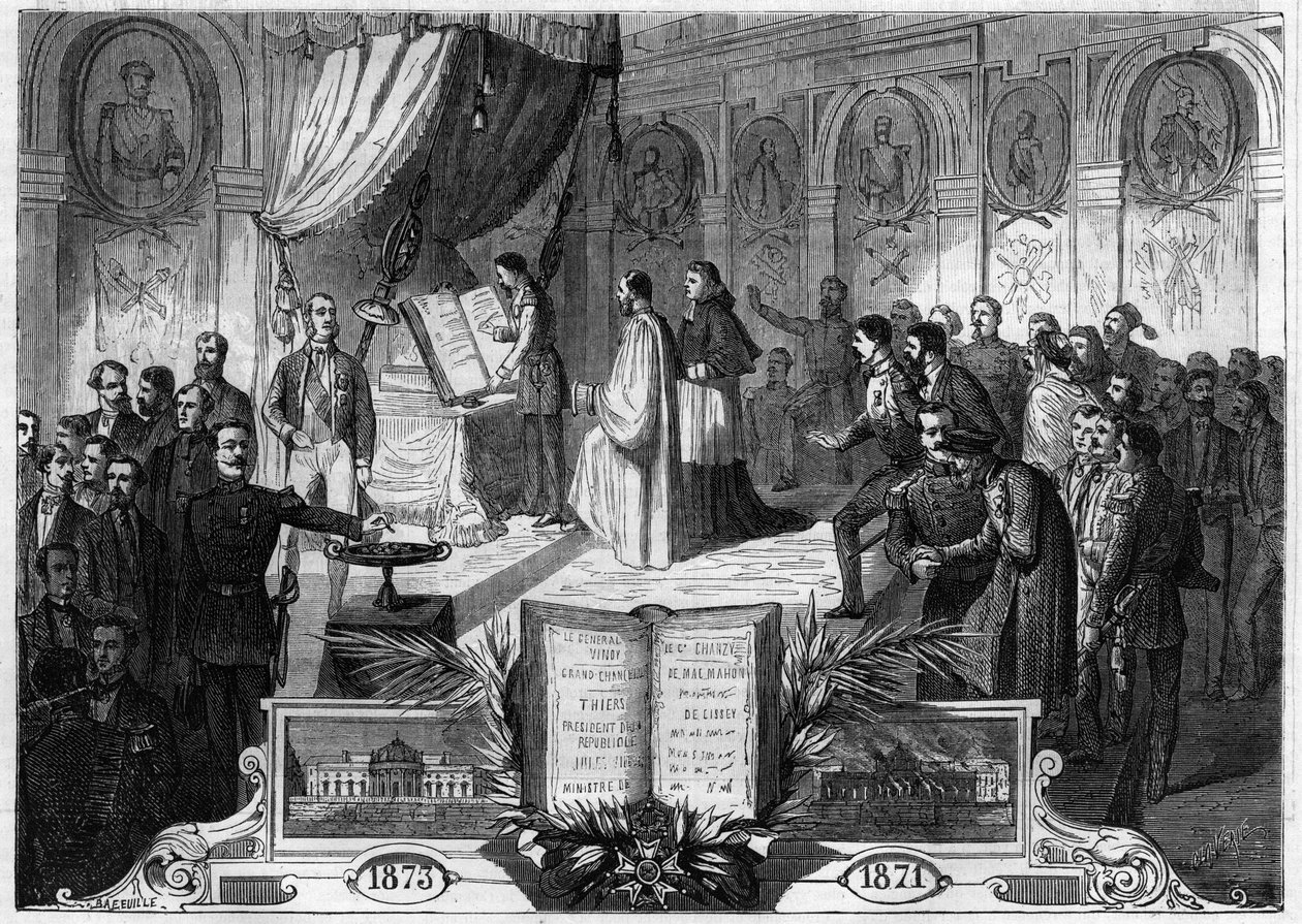 Subskrypcja na odbudowę pałacu legii honorowej, zniszczonego w ramach Komuny autorstwa Unknown artist