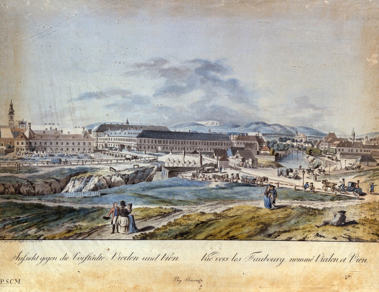 Przedmieścia Wiednia (Vieden) w Austrii w XIX wieku autorstwa Unknown artist
